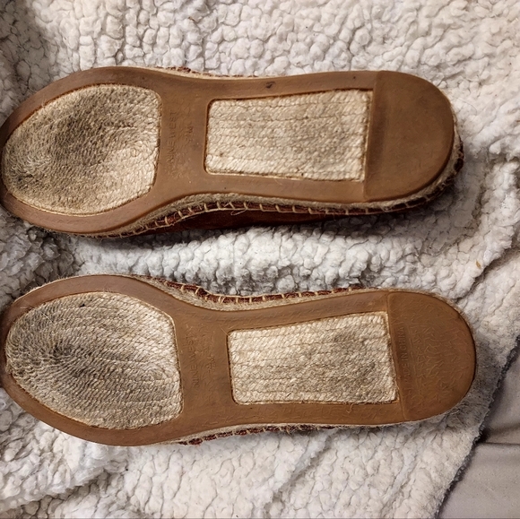 Nine West "Vaoro" Brown Suede w/Studs Raffia Sole Loafers Espadrilles 7.… - Picture 10 of 12